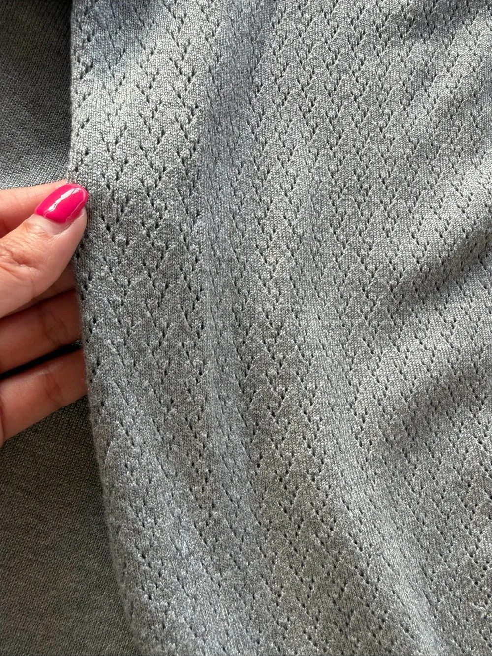 Cable & Gauge Light Gray Puff-Sleeve Long Sleeve Top - Picture 5 of 8